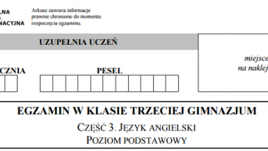 Gimnazjaliści napisali test  z języka obcego