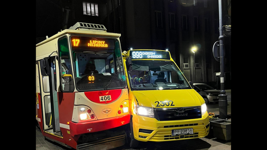 Kolizja busa z tramwajem na ul. Wolności