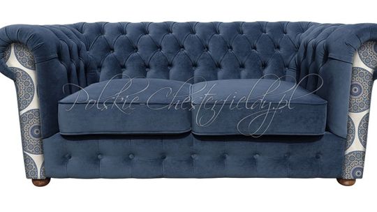 Sofa Chesterfield welurowa Polskie Chesterfieldy