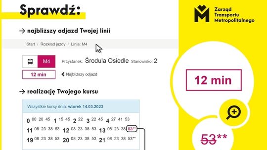 Wirtualna tablica SDIP już działa. Dzięki niej łatwiej zaplanujesz podróż z ZTM 