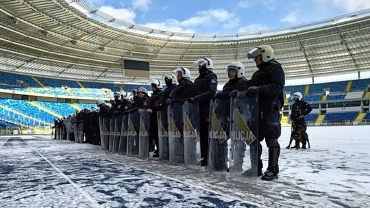 Zamieszki na Stadionie Śląskim, policjanci obrzuceni butelkami [ZDJĘCIA]