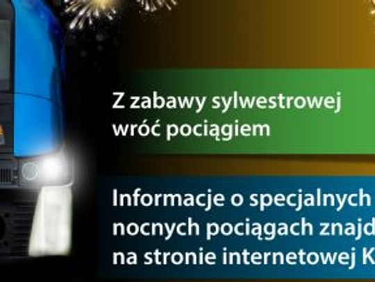 Będą specjalne pociągi na Sylwestra