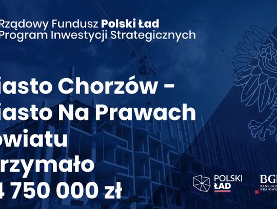 Chorzów otrzyma pieniądze z "Polskiego Ładu"