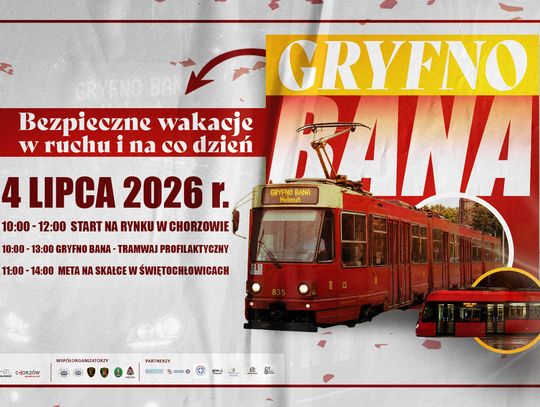 Chorzów–Świętochłowice: Gryfno Bana jedzie po bezpieczne wakacje