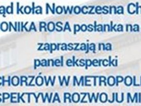 Chorzów w metropolii - Prezydent Miasta Chorzów i Posłanka na sejm zapraszają do  dyskusji!