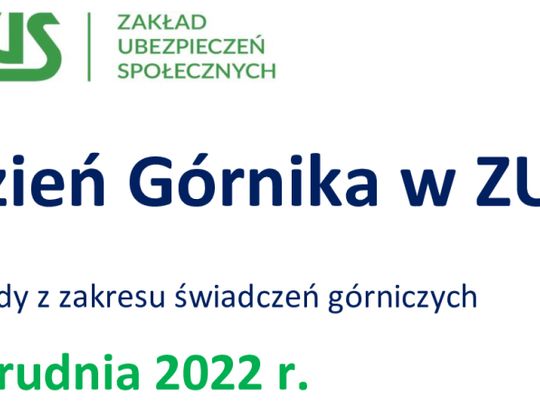 Dzień Górnika w ZUS Chorzów – skorzystaj z porad ekspertów 