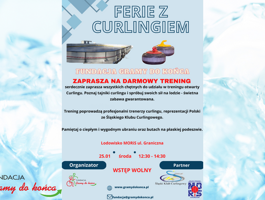 Ferie z Curlingiem - darmowa zabawa na chorzowskim lodowisku