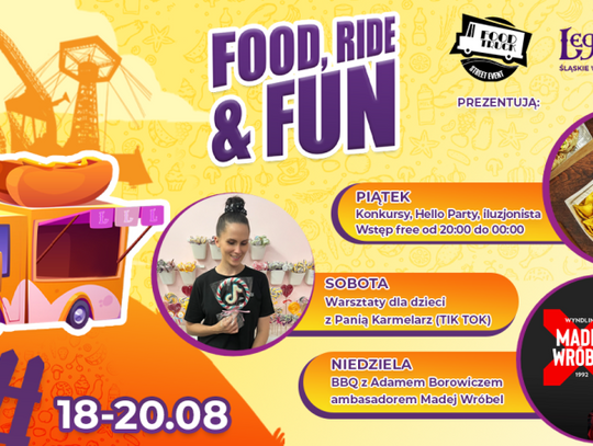 "Food, Ride & Fun" w ten weekend w Legendii. Będą food trucki i wiele innych atrakcji