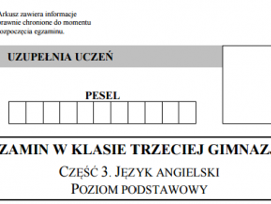 Gimnazjaliści napisali test  z języka obcego