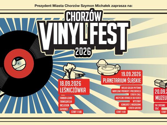 Już po raz dziewiąty Chorzów stanie się winylową stolicą Polski! We wrześniu odbędzie się VinylFest