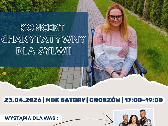 Koncert charytatywny w MDK Batory. Zbierają na rehabilitację Chorzowianki Koncert charytatywny w MDK Batory. Zbierają na rehabilitację Chorzowianki