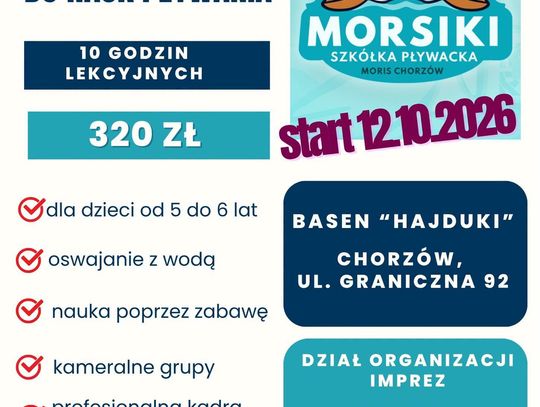 Kurs oswajający z wodą dla najmłodszych! Zapisy już wystartowały