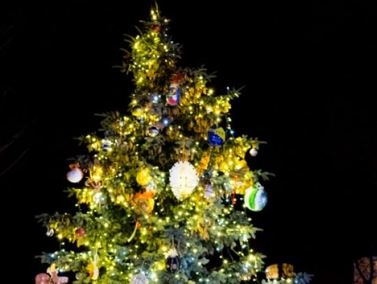 Miejskie strojenie choinki