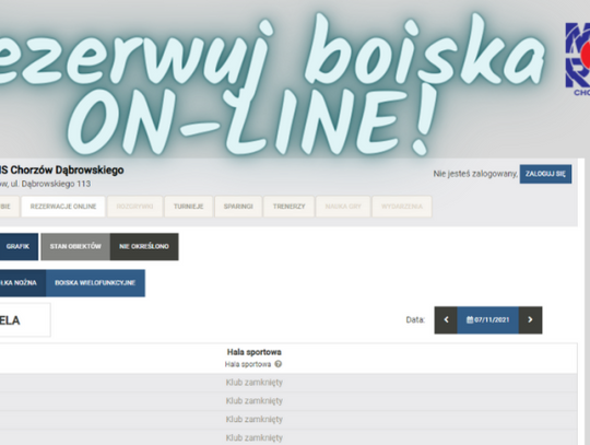 MORiS zachęca do rezerwacji boisk w wygodnym systemie on-line