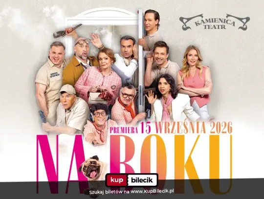 Materiały promocyjne spektaklu „Na boku” w Teatrze Rozrywki