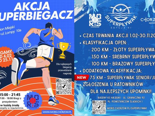 Na pływanie i bieganie czas start! Rozpoczynają się dwie dobrze znane akcje chorzowskiego MORiS-u