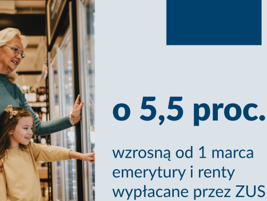 Od marca emerytury i renty w górę