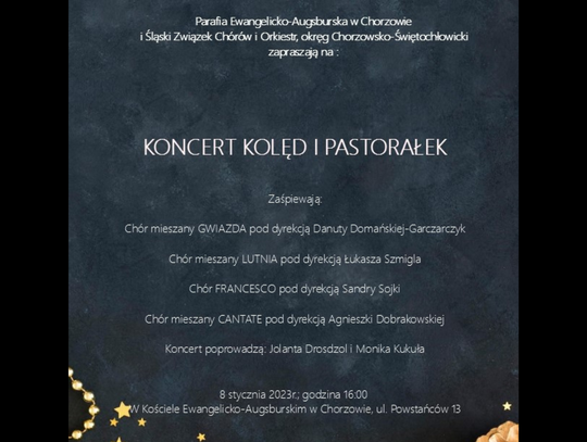 Przed nami Koncert Kolęd i Pastorałek