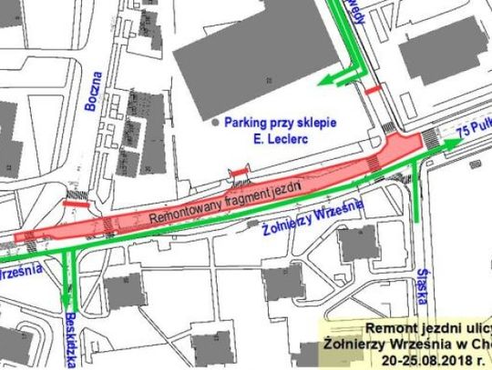 Remont jezdni na Żołnierzy Września