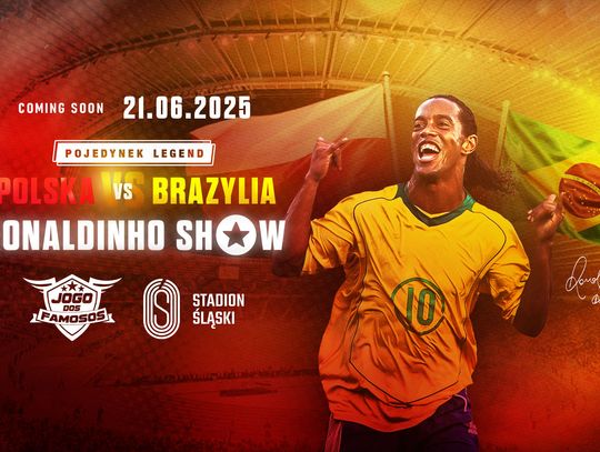 Ronaldinho zagra na Stadionie Śląskim! Polska zmierzy się z Brazylią w Pojedynku Legend