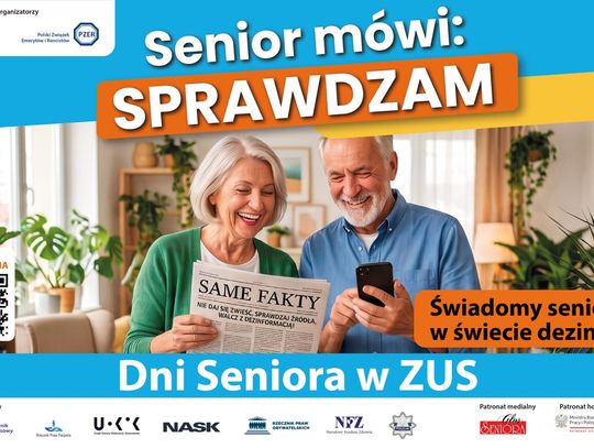 Senior mówi: SPRAWDZAM! Zapraszamy na Dni Seniora w ZUS