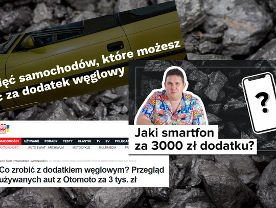 Smartfon, nowy telewizor a może używany samochód? Co można kupić za dodatek węglowy