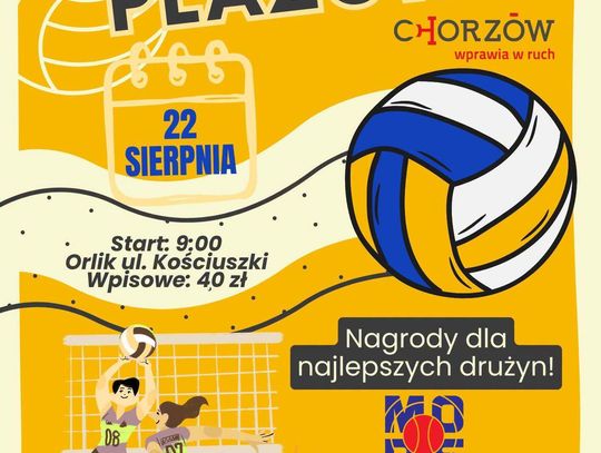 Sportowa rywalizacja na piasku. Nadchodzi chorzowski Wakacyjny Turniej Plażówki