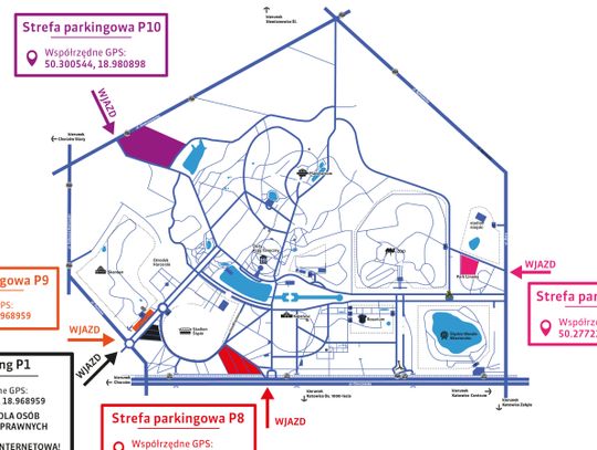 Strefy parkingowe podczas koncertu Rammstein
