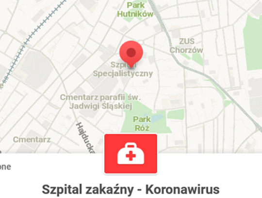Szpitale znalazły się na mapach Waze