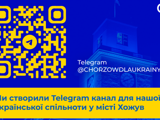 Telegram dla przebywających w Chorzowie Ukraińców