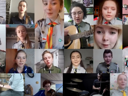 To jest właśnie to! Chorzowscy harcerze zdalnie śpiewają