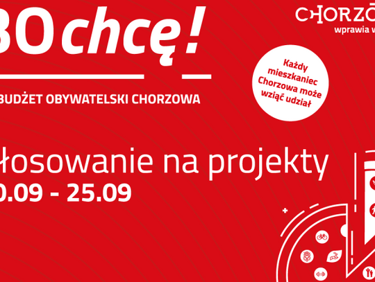 Trwa głosowanie w ramach 10. edycji chorzowskiego Budżetu Obywatelskiego!