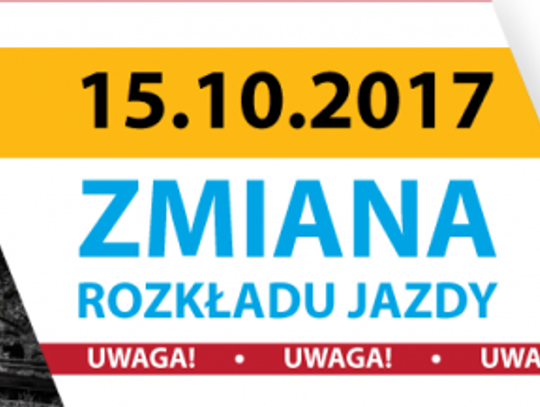 UWAGA! Zmiana rozkładu jazdy