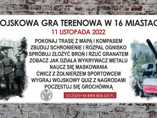 Wojskowa Gra Terenowa w ramach obchodów Święta Niepodległości [ZAPISY] 