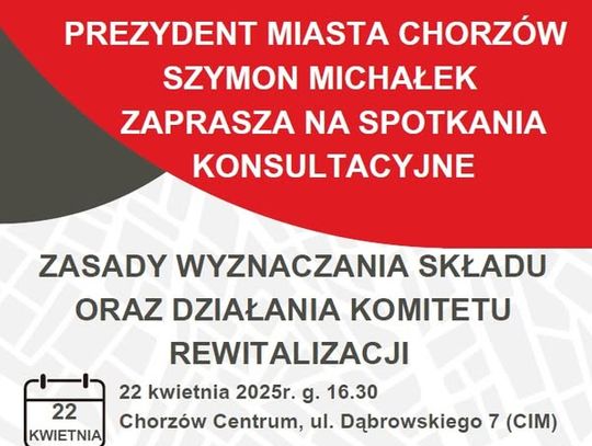 Wracają konsultacje społeczne w sprawie rewitalizacji Chorzowa