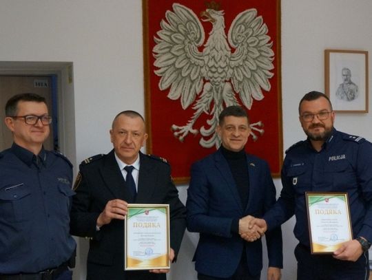 Wyjątkowa wizyta w chorzowskiej komendzie. Konsul podziękował policjantom za pomoc okazaną Ukrainie