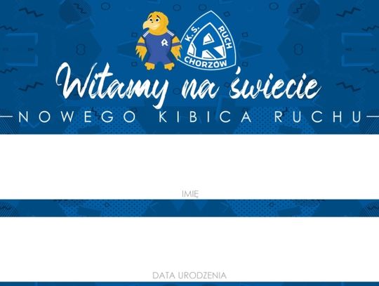 Zestaw młodego kibica i darmowy bilet na swój pierwszy mecz Ruchu dla noworodków w Zespole Szpitali Miejskich!
