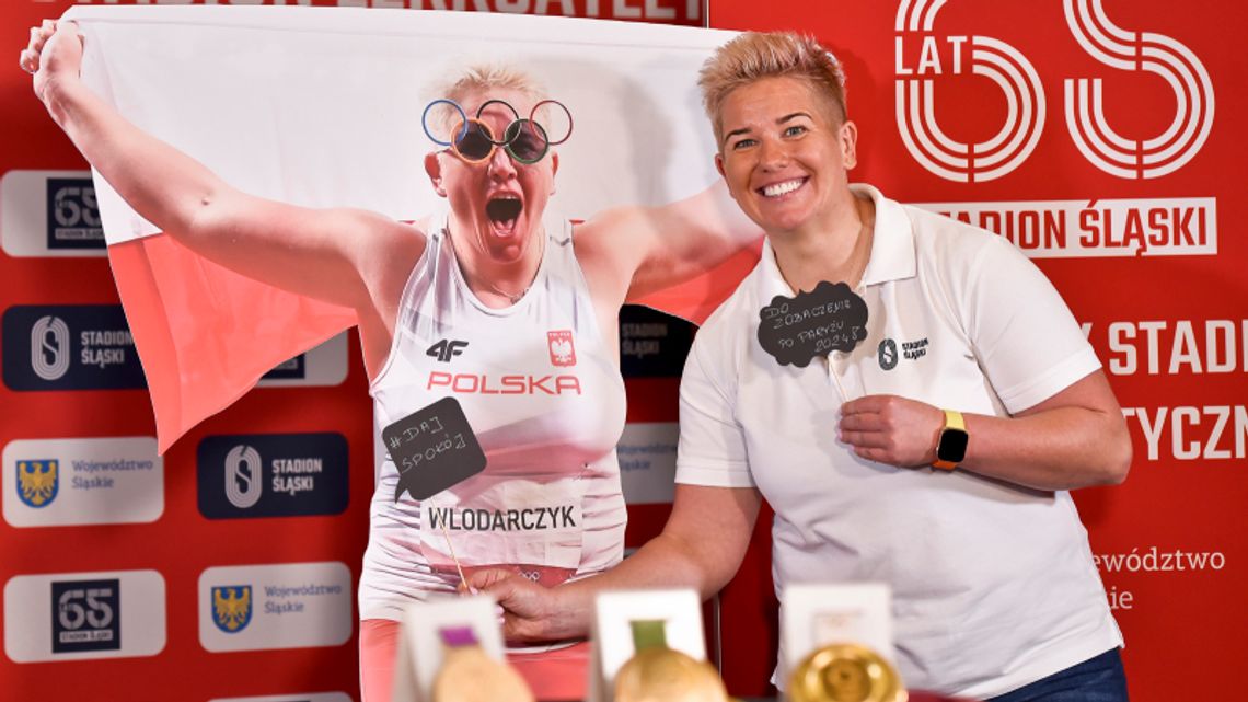 Anita Włodarczyk zaskoczyła zwiedzających Stadion Śląski