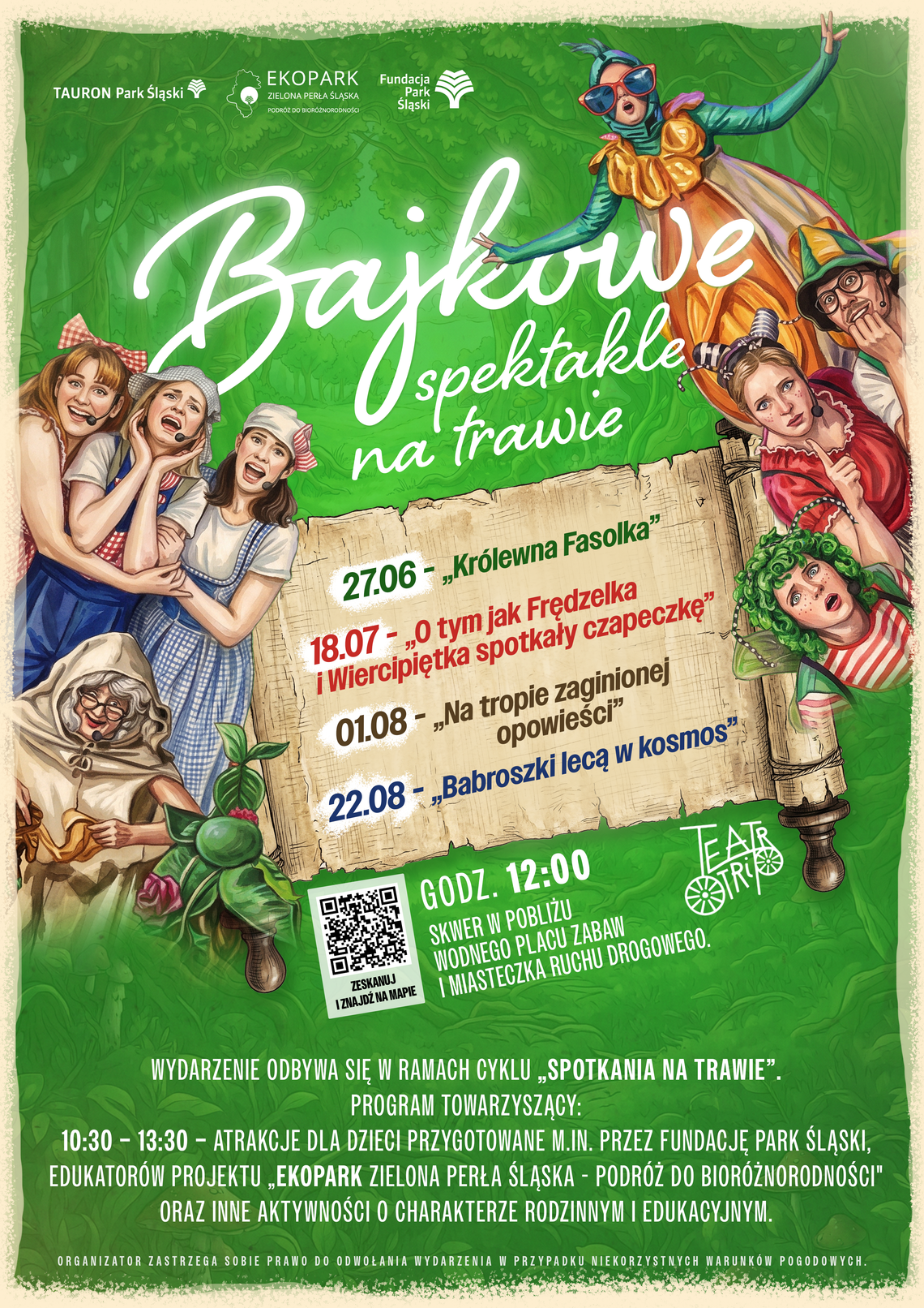 Bajkowe Spektakle na Trawie w Tauron Parku Śląskim – wakacyjne spotkania z teatrem dla całych rodzin Bajkowe Spektakle na Trawie w Tauron Parku Śląskim – wakacyjne spotkania z teatrem dla całych rodzin