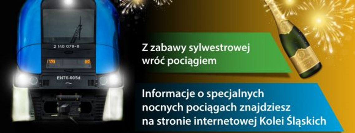 Będą specjalne pociągi na Sylwestra