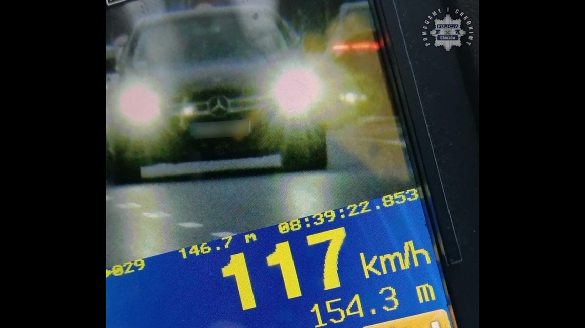 Chorzów: 117 km/h w obszarze zabudowanym. Katowiczanina czeka kwartał przerwy od jazdy