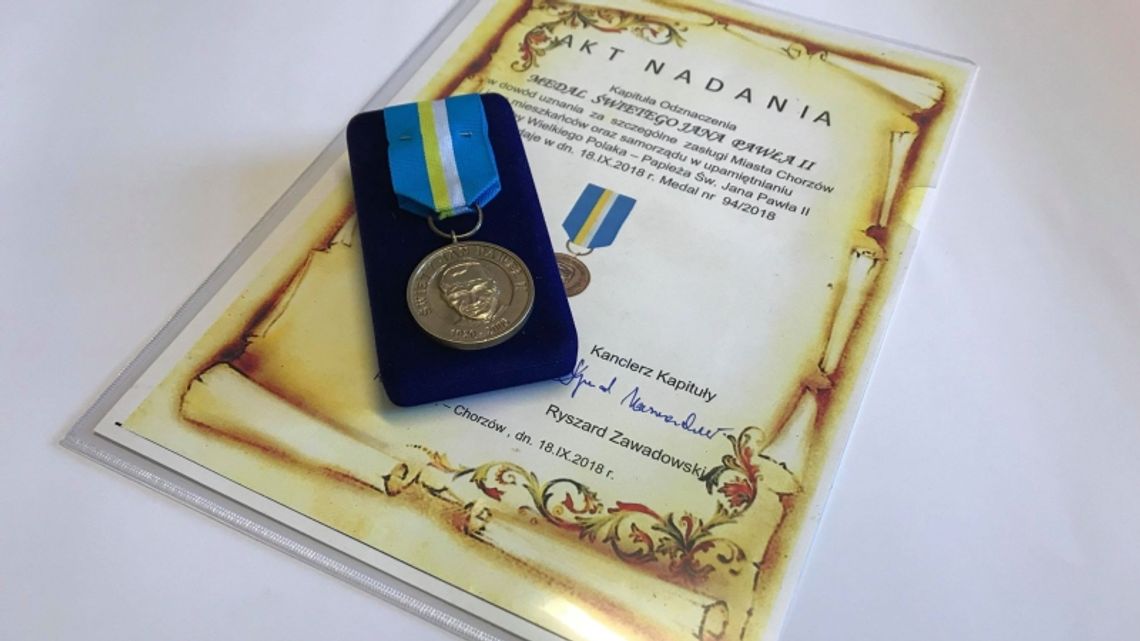 Chorzów nagrodzony medalem