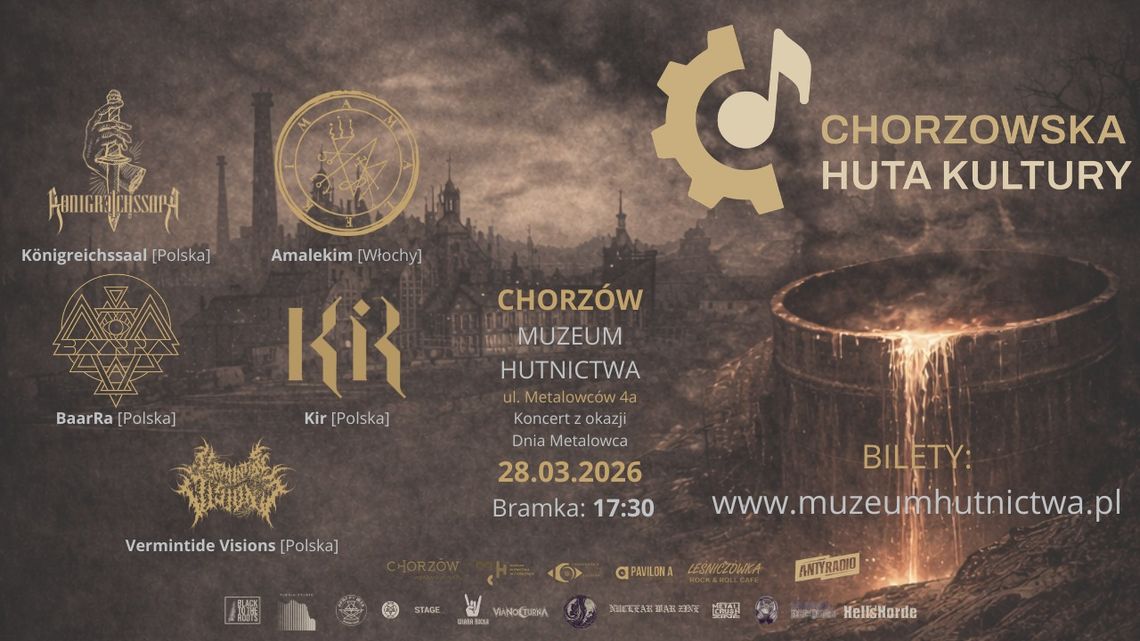 Chorzowska Huta Kultury powraca! Przygotujcie się na najgłośniejszy w historii miasta Dzień Metalowca Chorzowska Huta Kultury powraca! Przygotujcie się na najgłośniejszy w historii miasta Dzień Metalowca