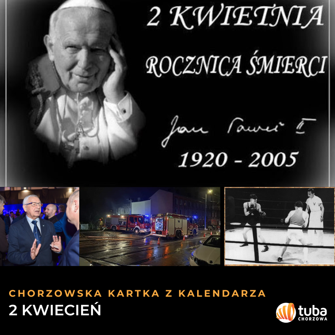 Chorzowska Kartka z Kalendarza - 2 kwietnia. Rocznica śmierci papieża, sportowe emocje i błękit dla autyzmu