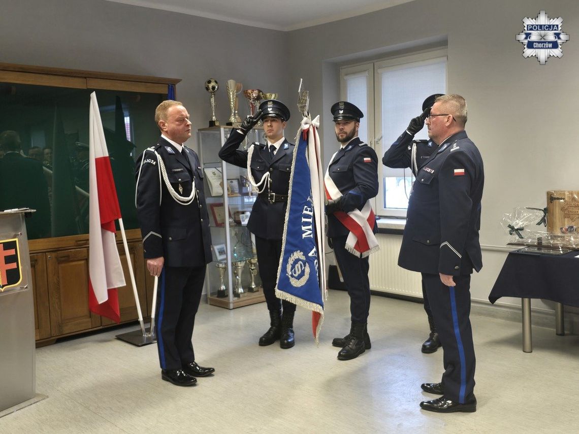 Chorzowska policja z nowym komendantem. Jego poprzednik przeszedł na emeryturę