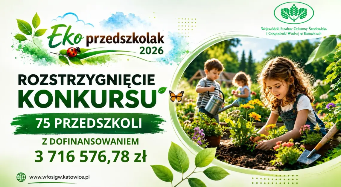 Chorzowskie przedszkole jednym z laureatów konkursu "Ekoprzedszkolak 2026"!