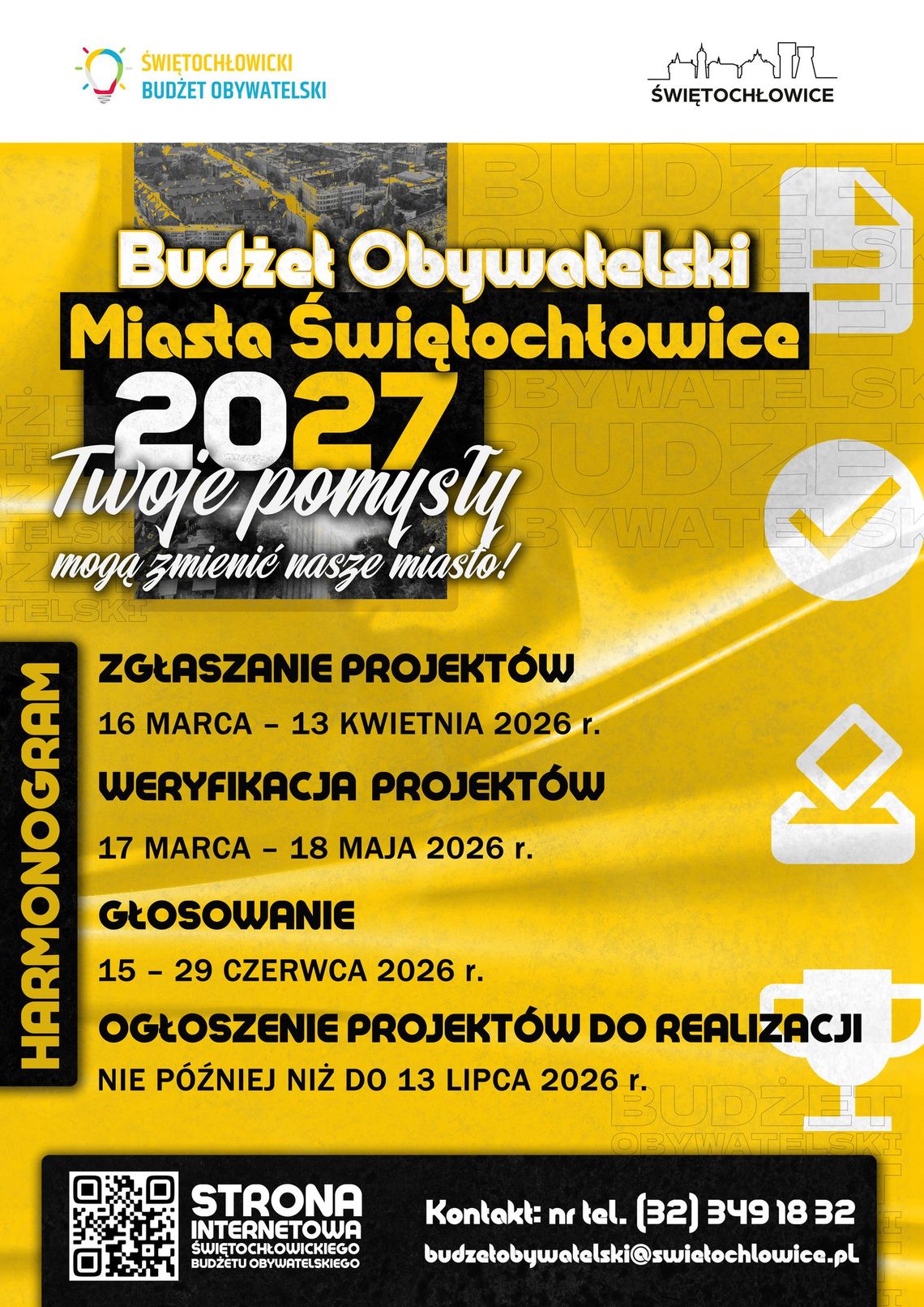 Decyzja w rękach świętochłowiczan! 16 projektów w finale Budżetu Obywatelskiego na 2027 rok