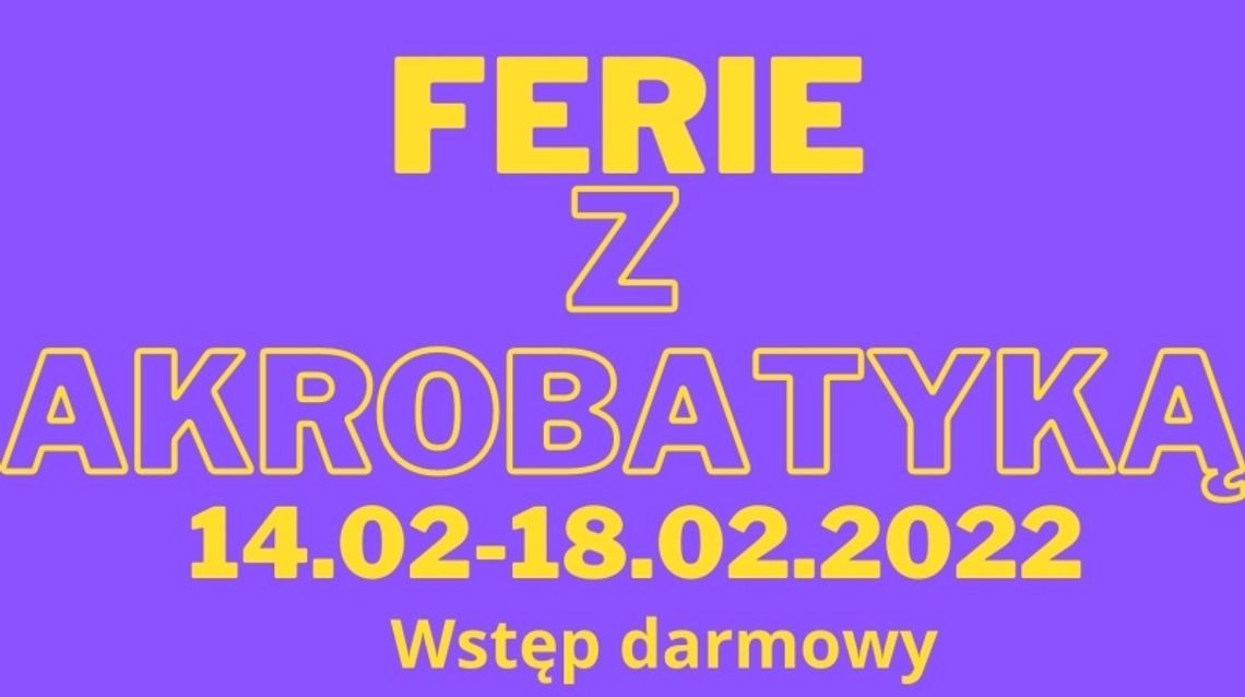 Ferie z Akrobatyką w DOSiR Sokolnia Chorzów