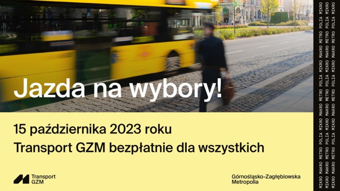 "Jazda na wybory!" - 15 października Transport GZM będzie bezpłatny. W Chorzowie uprawnionych do głosowania jest ponad 74 tys. osób