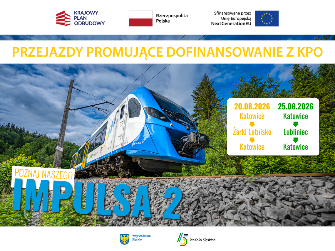 Koleje Śląskie zapraszają na pokład: specjalne i bezpłatne przejazdy Impulsem 2 Koleje Śląskie zapraszają na pokład: specjalne i bezpłatne przejazdy Impulsem 2